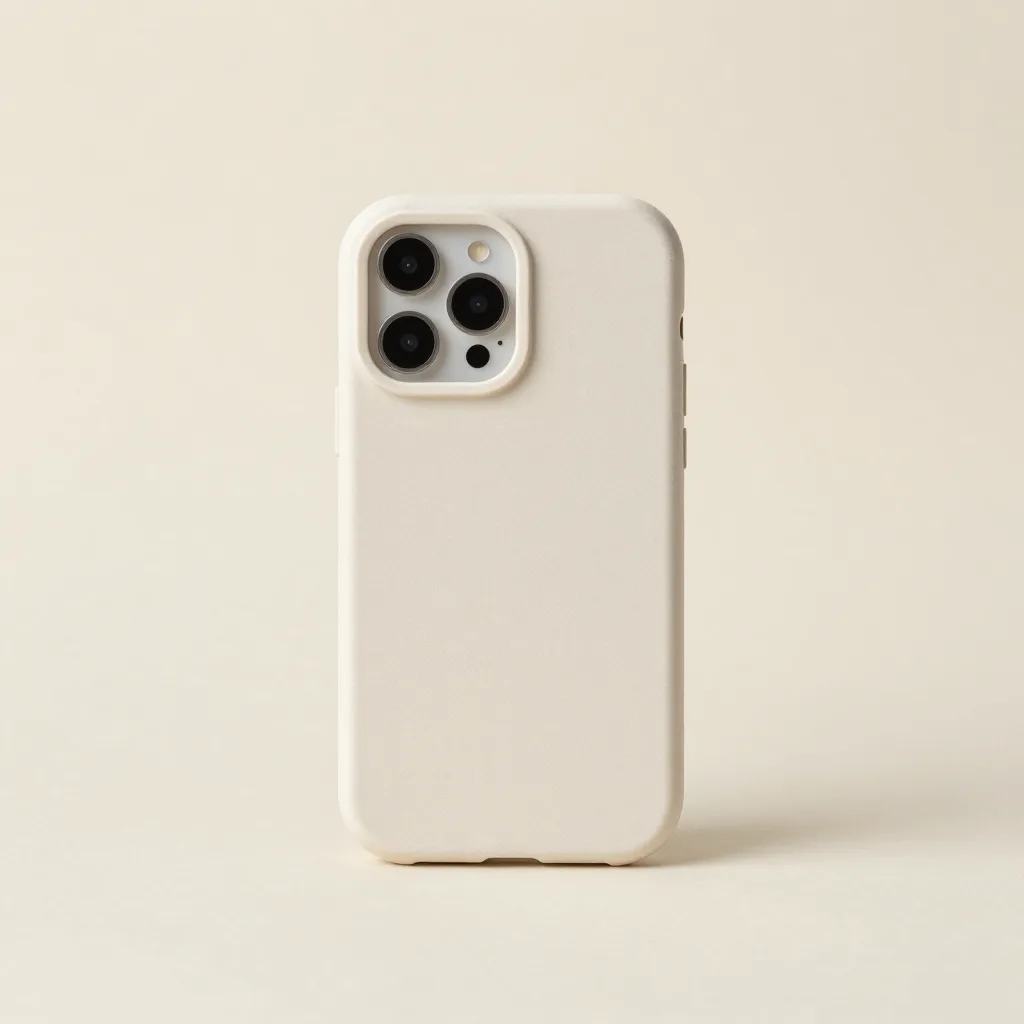 An olive compostable phone case on a light background